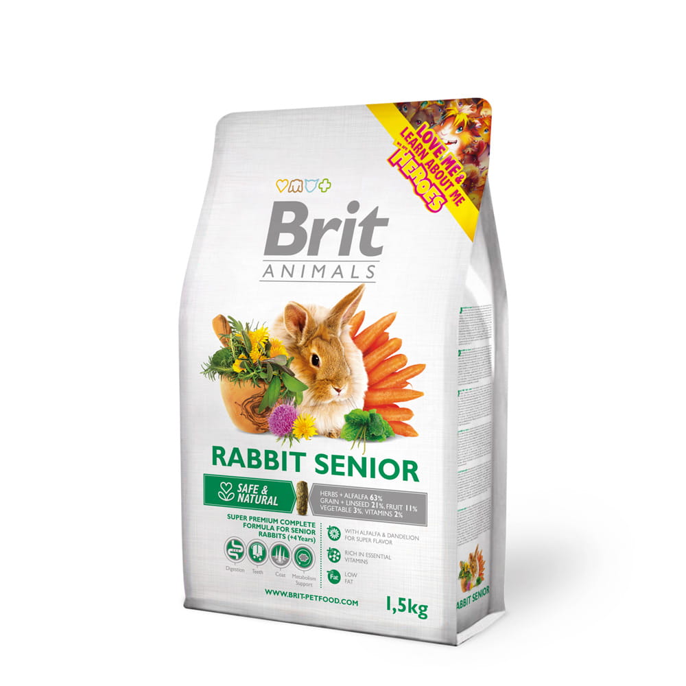 Brit Animals Rabbit Senior Complete Karma dla gryzoni 1,5kg